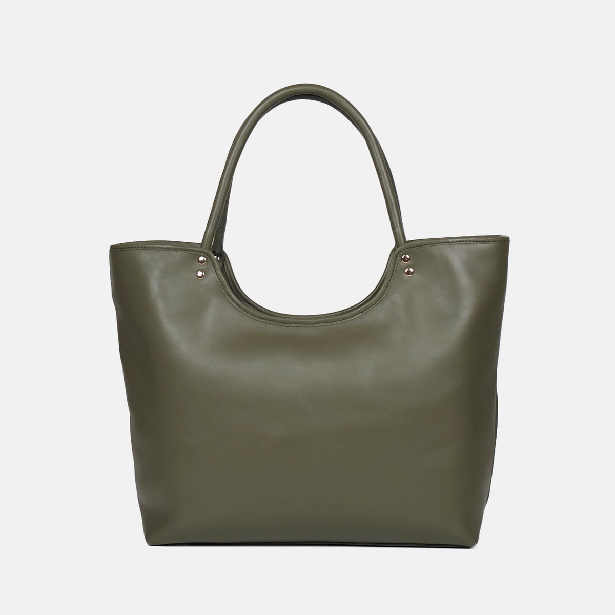 Bolso Soho de piel en color kaki, vista trasera