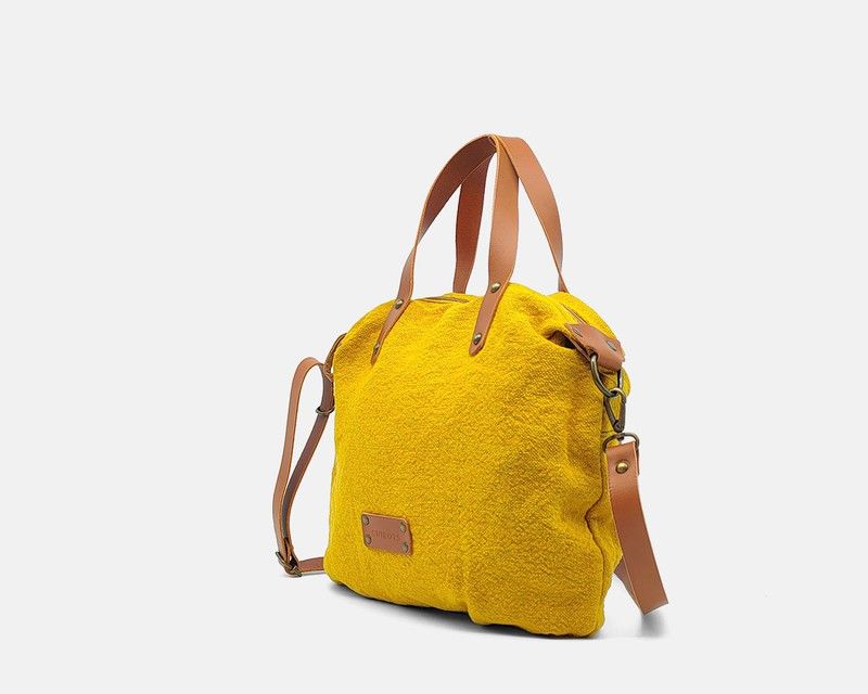 Bolsa de mano CUIROTS de lino reciclado