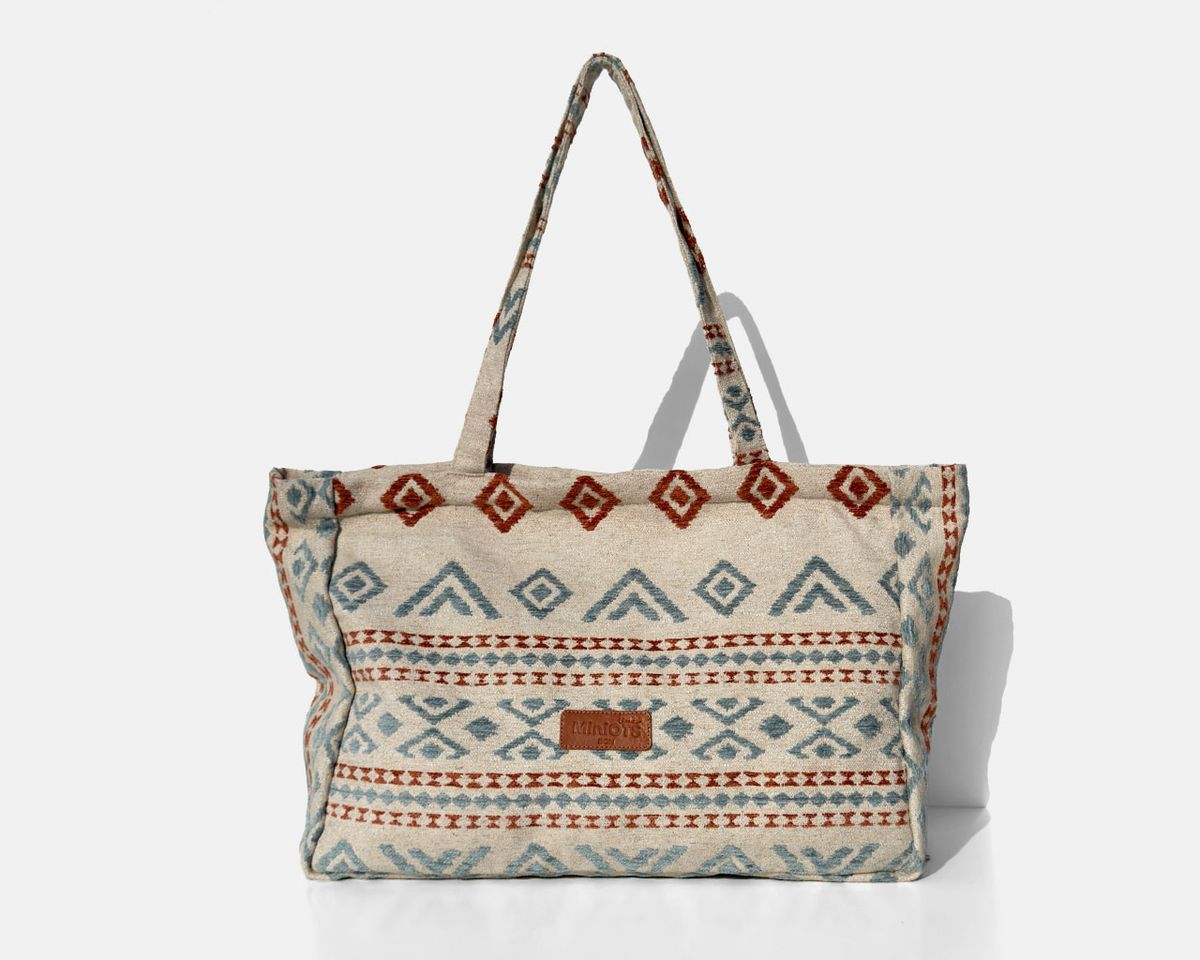 Bolsa tipo shopper grande MINIOTS étnico caldera