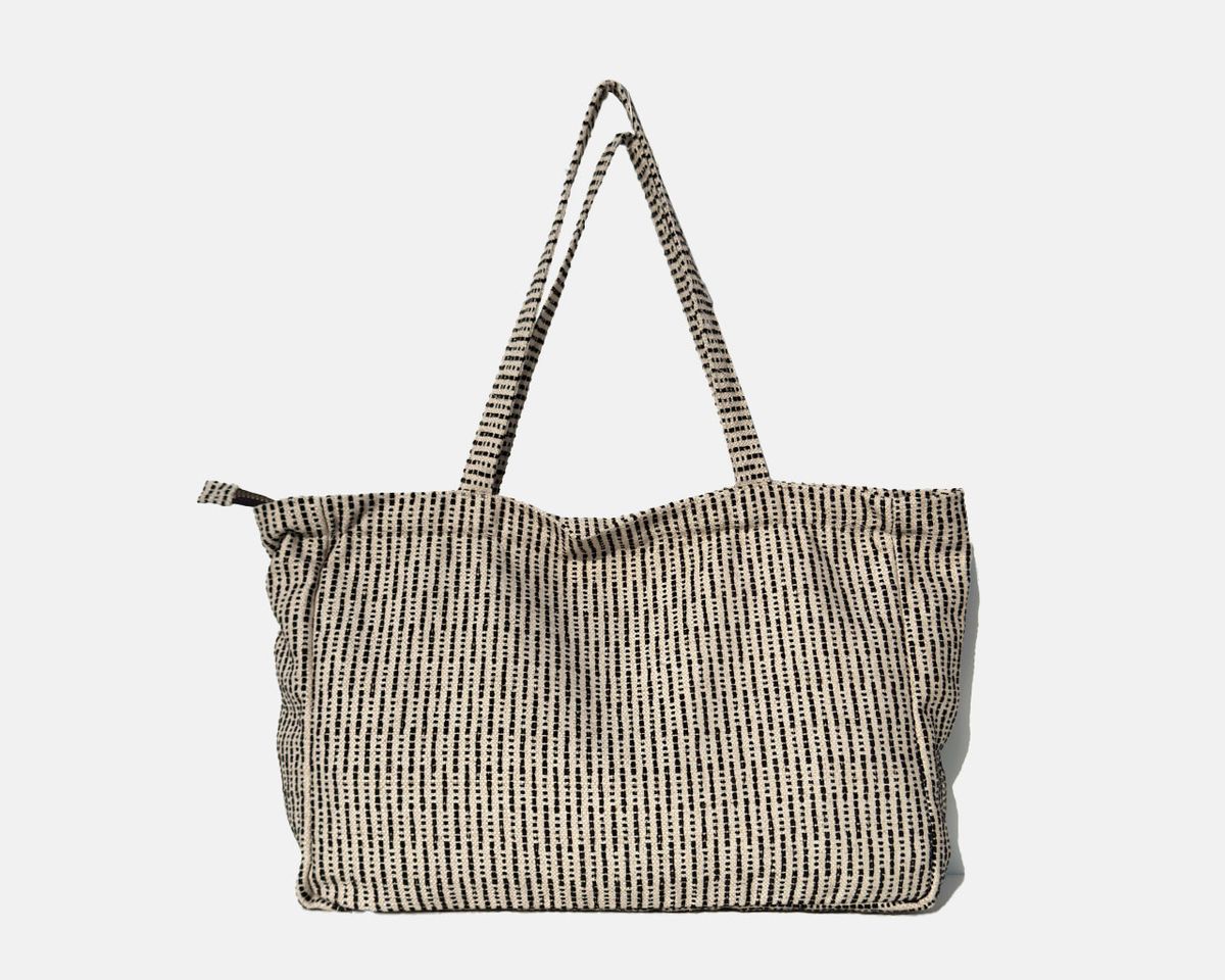 Bolsa tipo shopper grande MINIOTS rayas negras