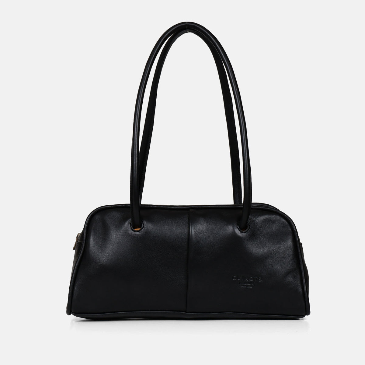 Bolso de hombro baguette Classic de piel en color negro, vista frontal