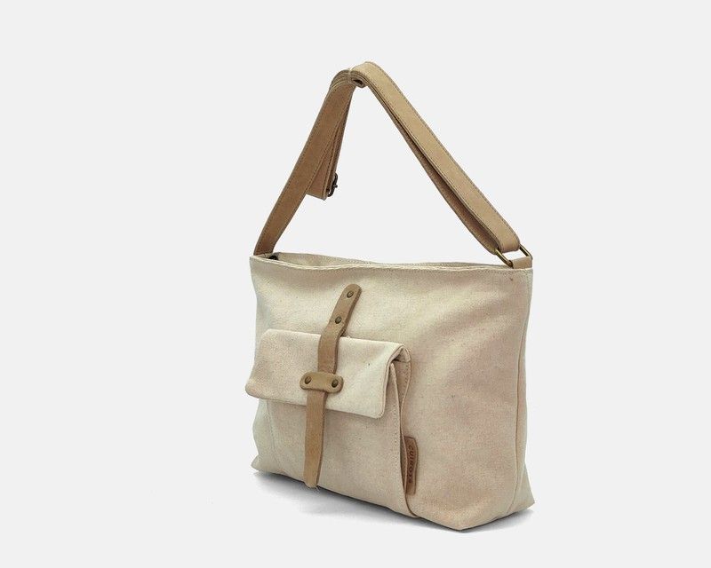 Bolso bandolera CUIROTS Mist de lona y piel