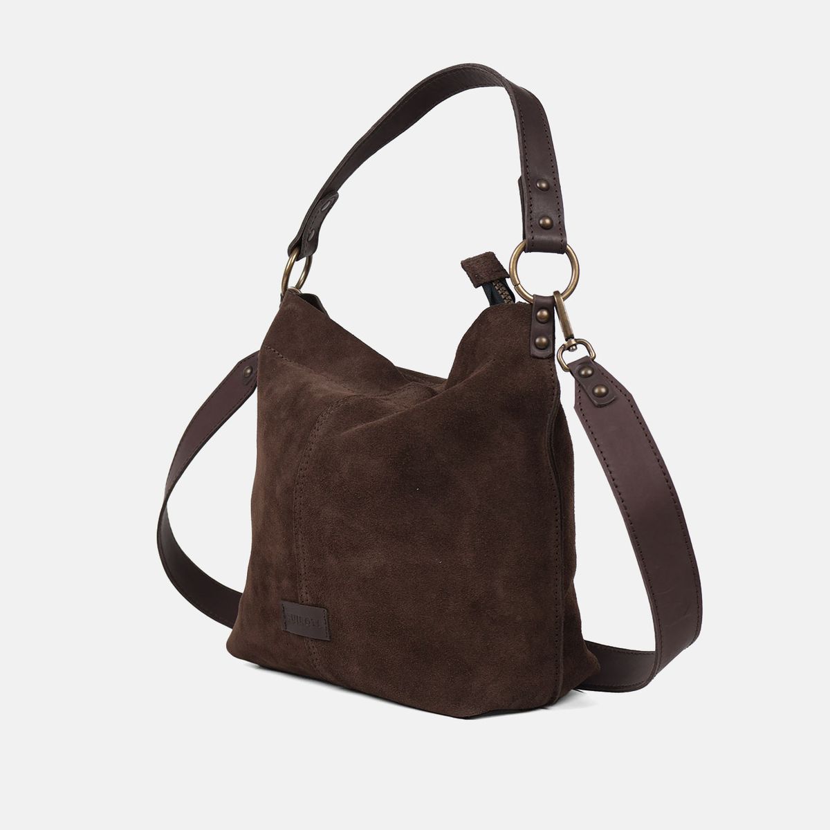 Bolso de hombro y bandolera Zoe de serraje CUIROTS