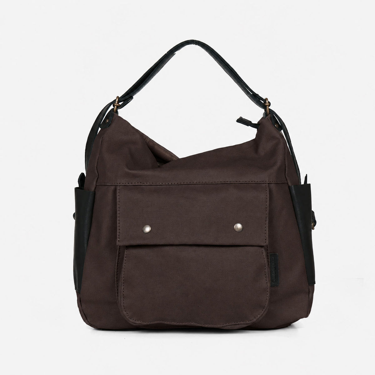 Bolso mochila Barbour en color marrón, vista frontal
