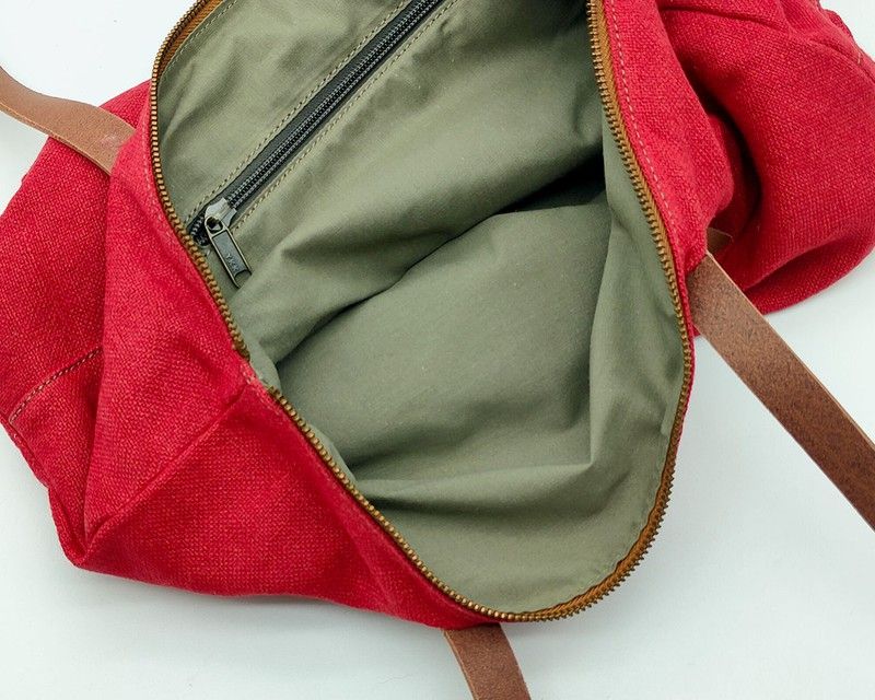 Bolso shopper CUIROTS de lino logotipo redondo