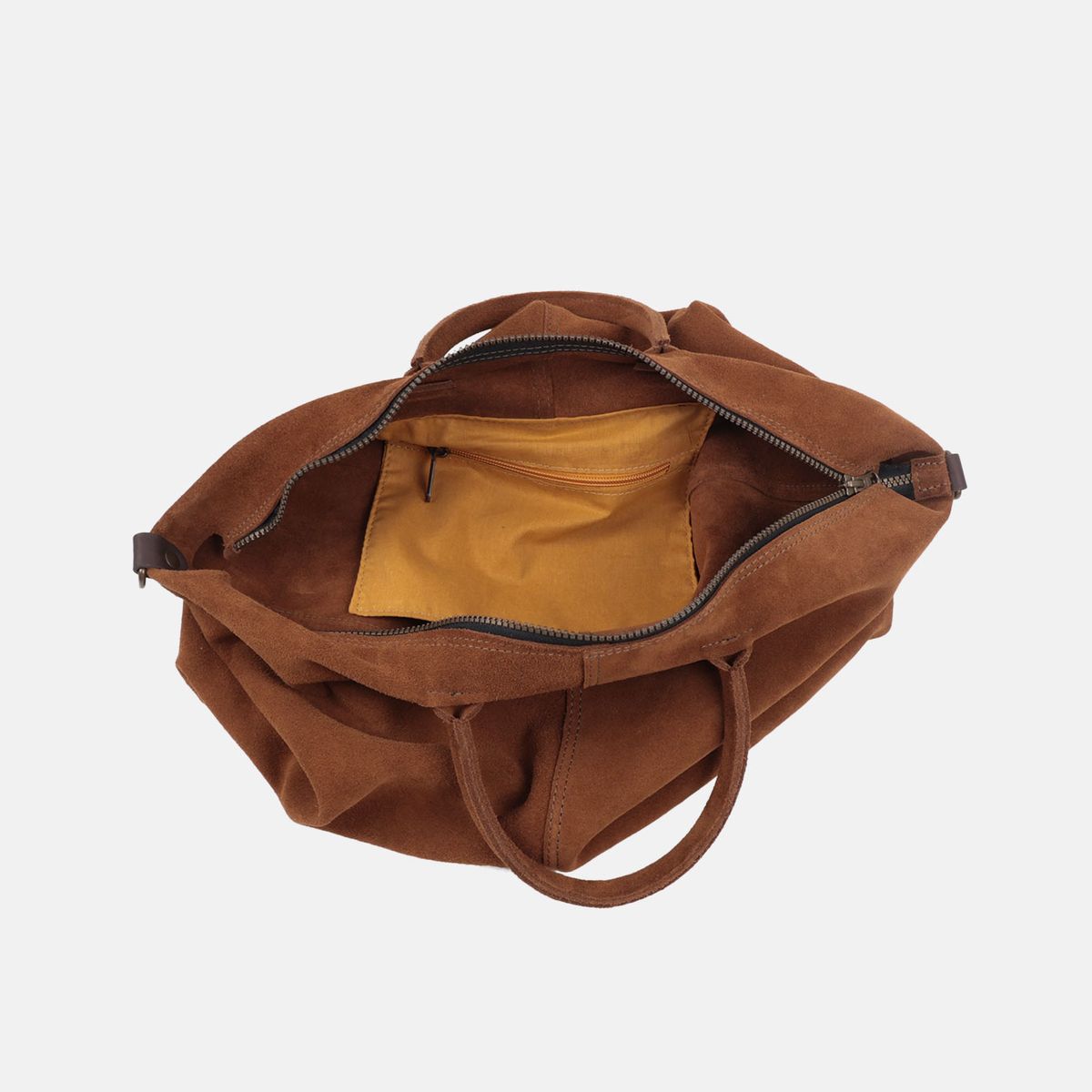 Bolso de mano grande Zoe de serraje CUIROTS