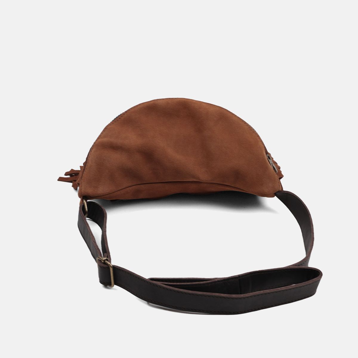 Bandolera riñonera de flecos Bravo de serraje CUIROTS