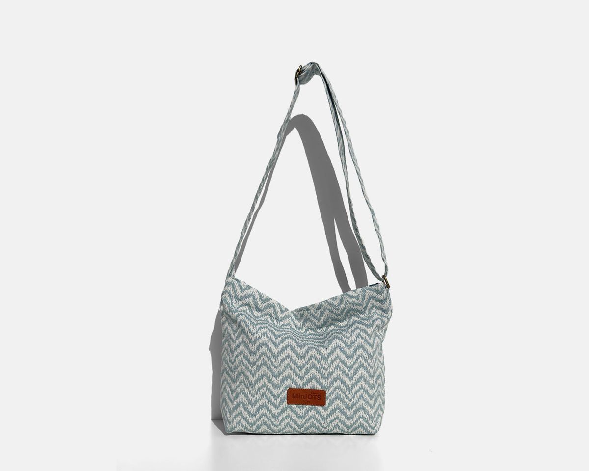 MINIOTS Medium Ethnic-Print Crossbody Bag, Blue