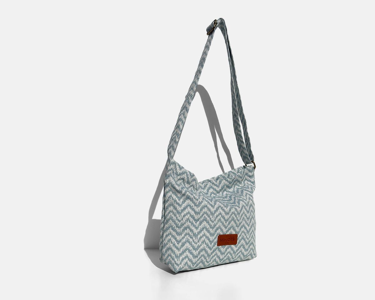MINIOTS Medium Ethnic-Print Crossbody Bag, Blue