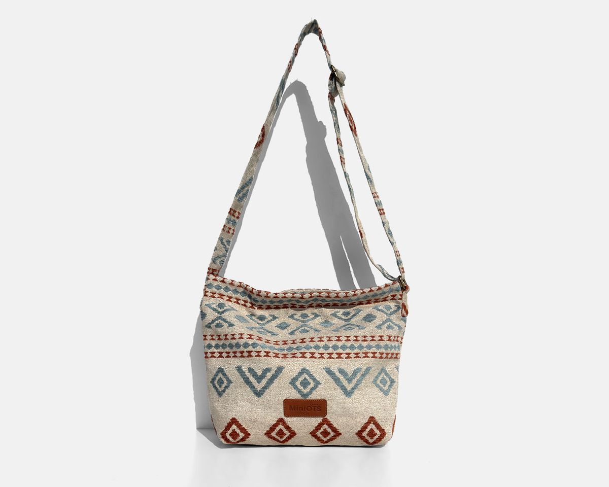 Sac bandoulière moyen MINIOTS ethnique caldera