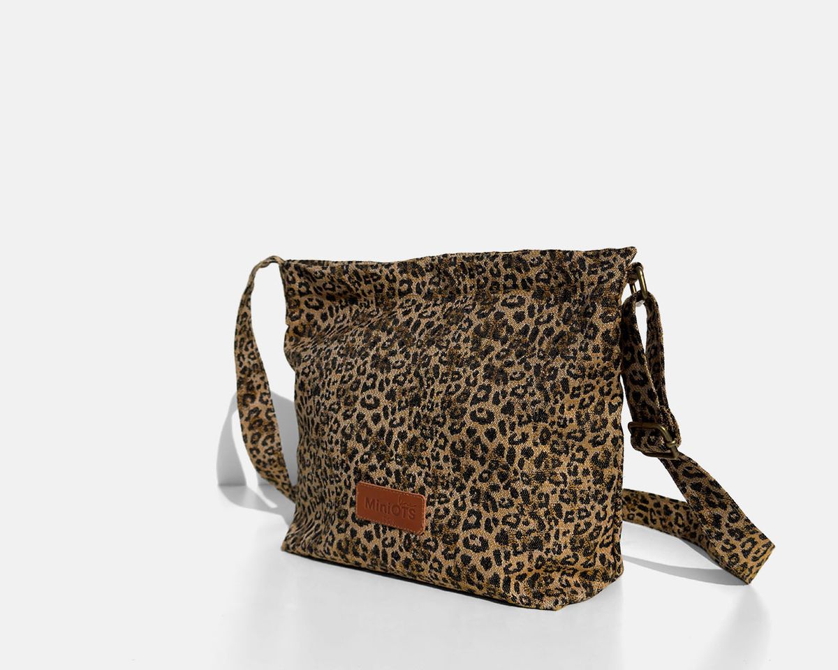 Bolsa bandolera mediana MINIOTS Leopardo