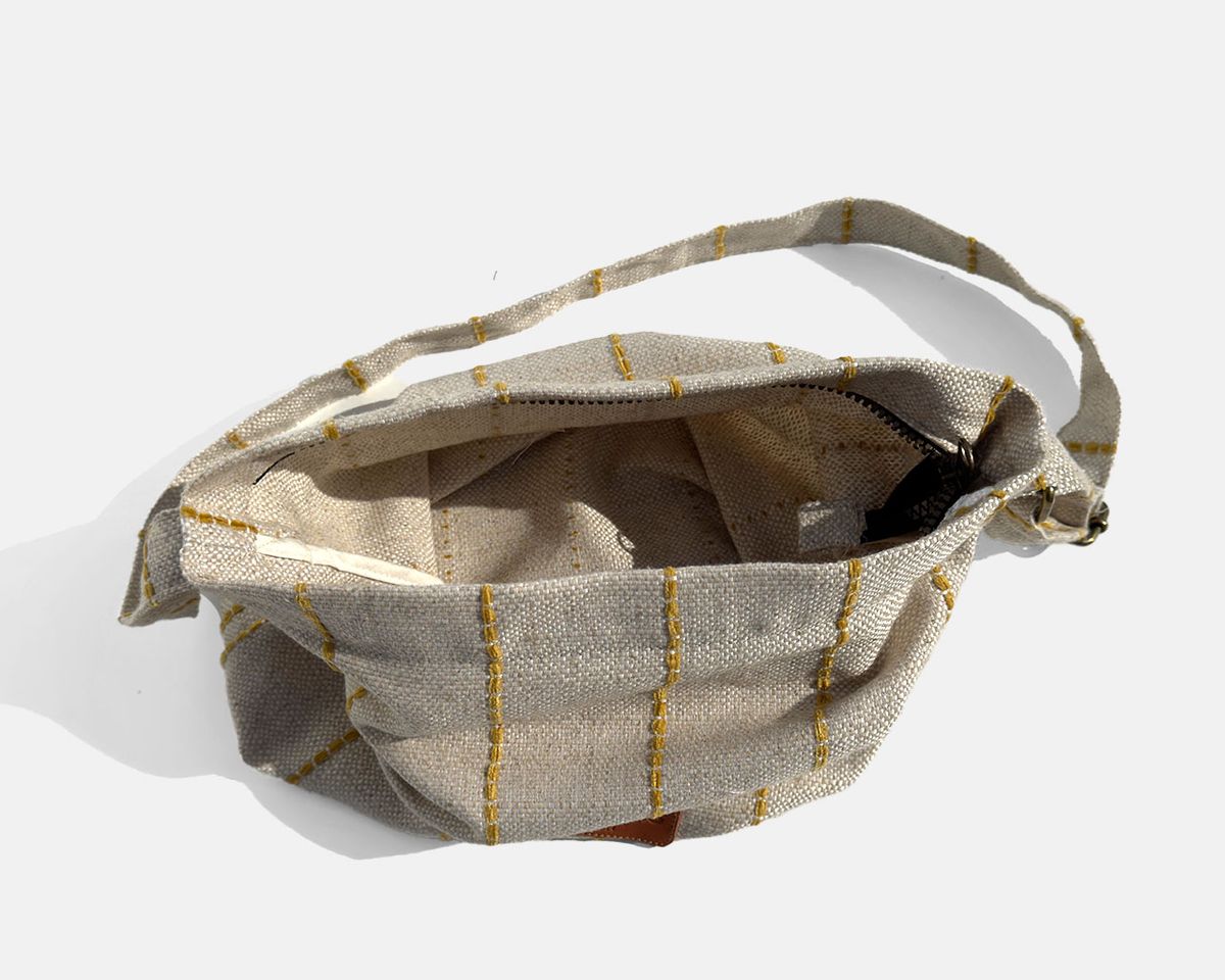 Bolsa bandolera mediana MINIOTS rayas amarillas