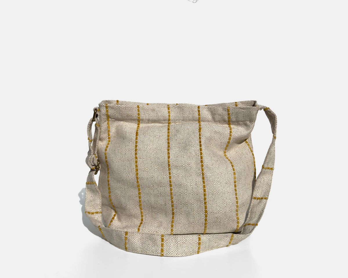 Bolsa bandolera mediana MINIOTS rayas amarillas
