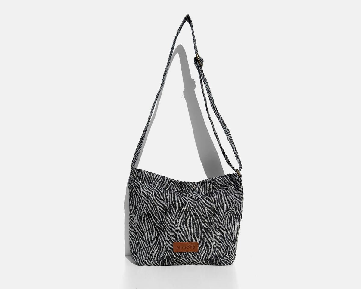 Bossa bandolera mitjana MINIOTS zebra