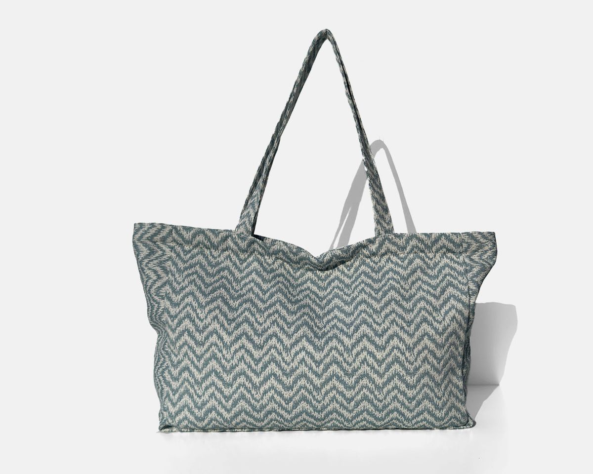 Bolsa tipo shopper grande MINIOTS étnico azul