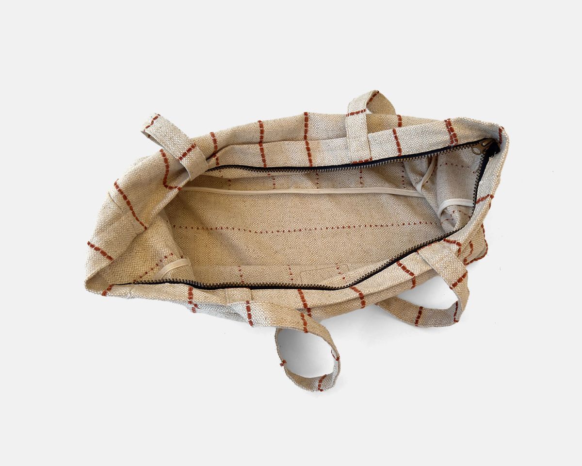 Bolsa tipo shopper grande MINIOTS  rayas caldera