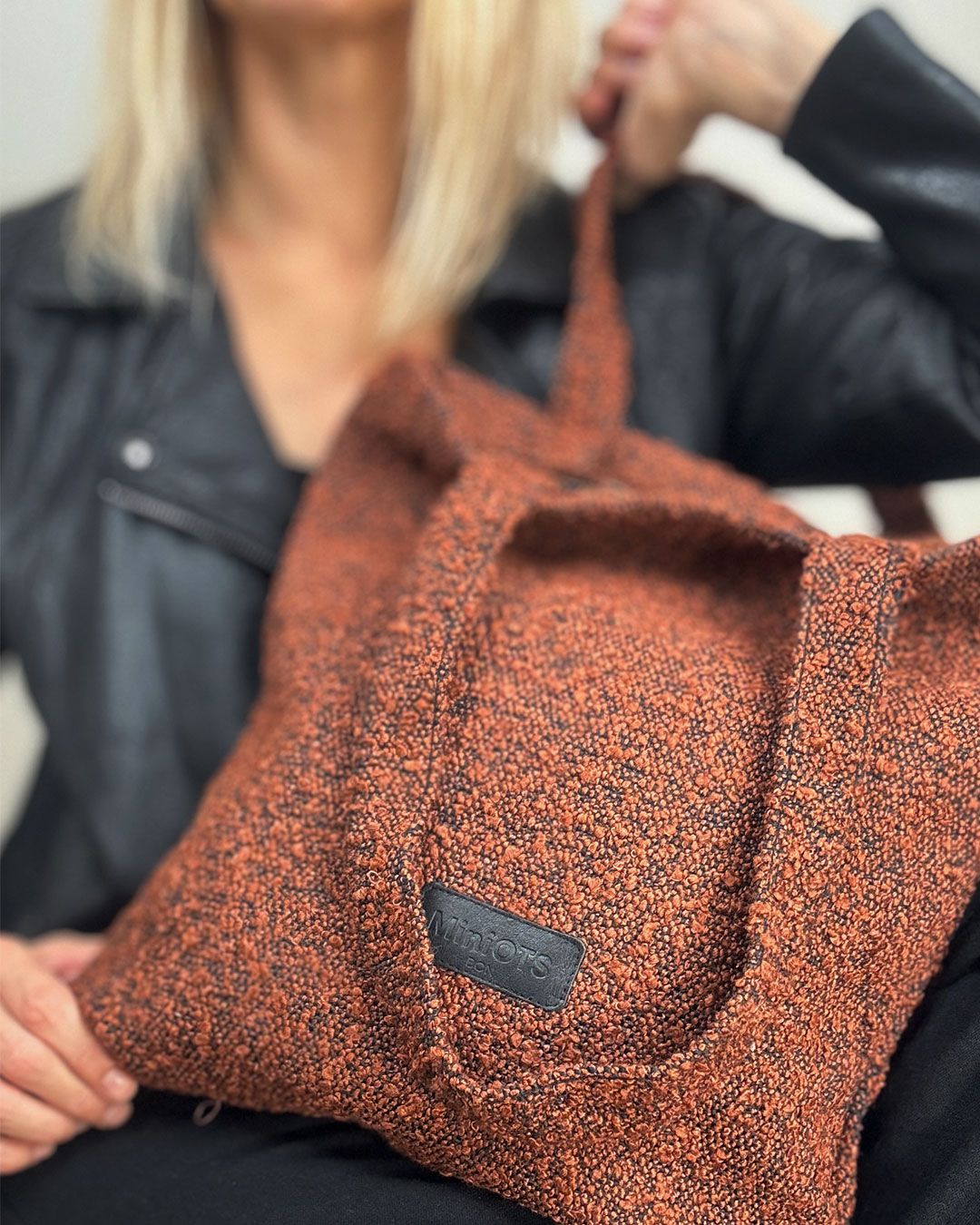 Bolsa tipo shopper mediana MINIOTS rizado