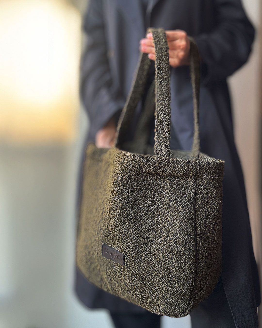 MINIOTS large bouclé tote bag