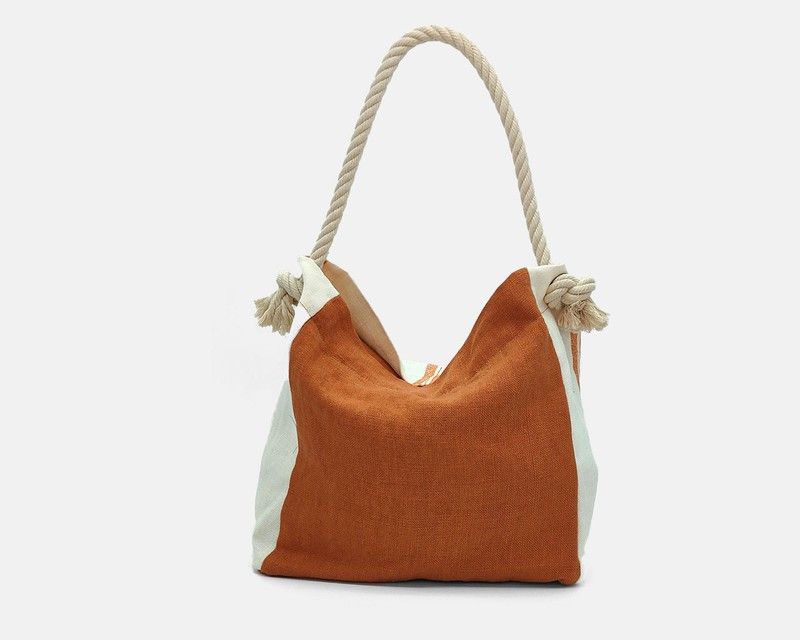 Bolso de hombro de lino CUIROTS Weekend