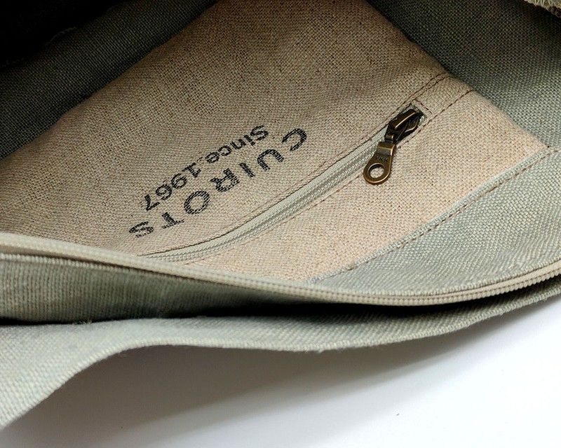 Bolso de hombro de lino CUIROTS Weekend