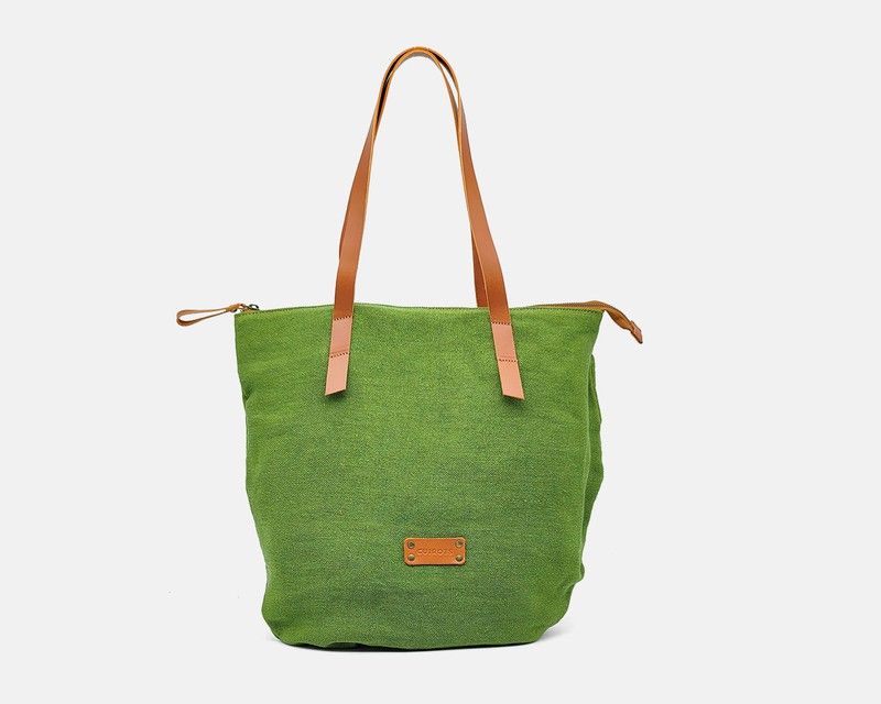 Bolso de hombro shopper de lino