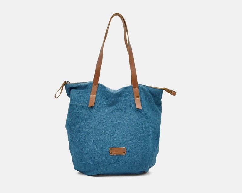 Bolso de hombro shopper de lino
