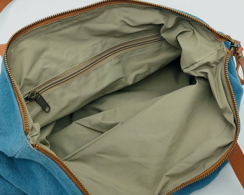 Bolso de hombro shopper de lino
