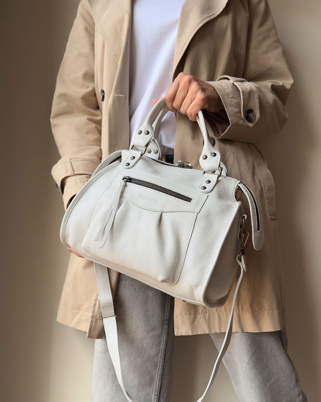Sac à main et bandoulière en cuir CUIROTS Carla