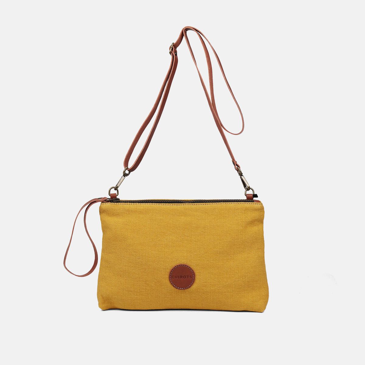 Bolso de mano y bandolera lino CUIROTS Louise