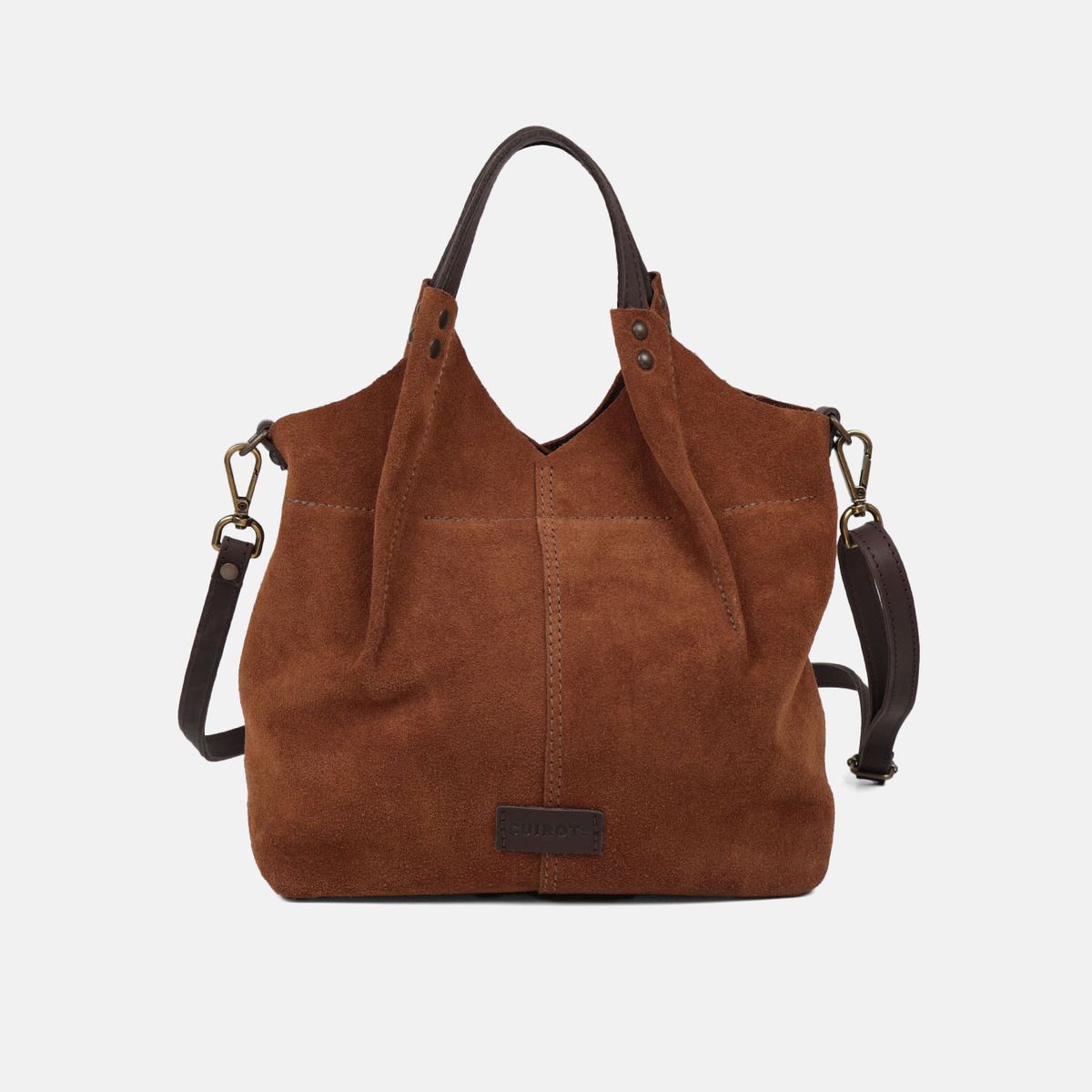 Bolso de mano y bandolera Zoe de serraje CUIROTS
