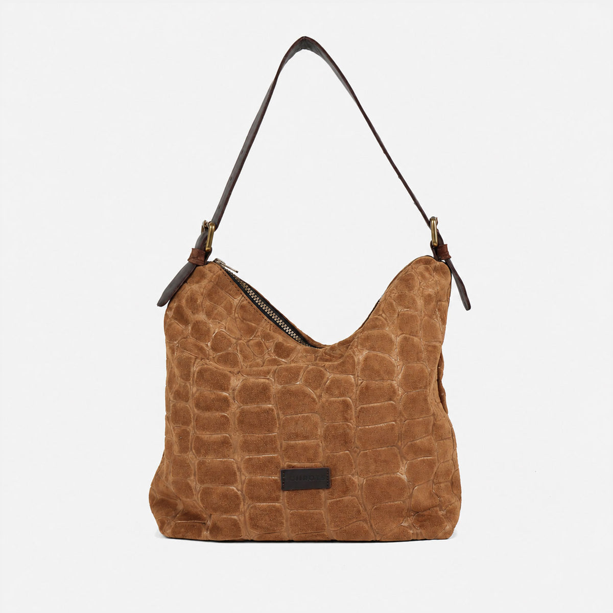 Bolso de hombro Coco de serraje en color camel