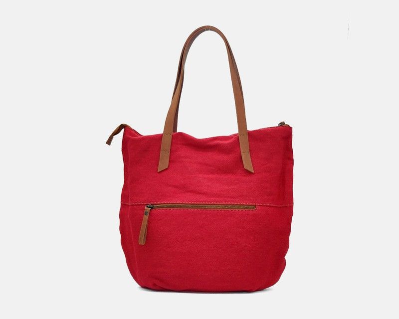Bolso shopper CUIROTS de lino logotipo redondo