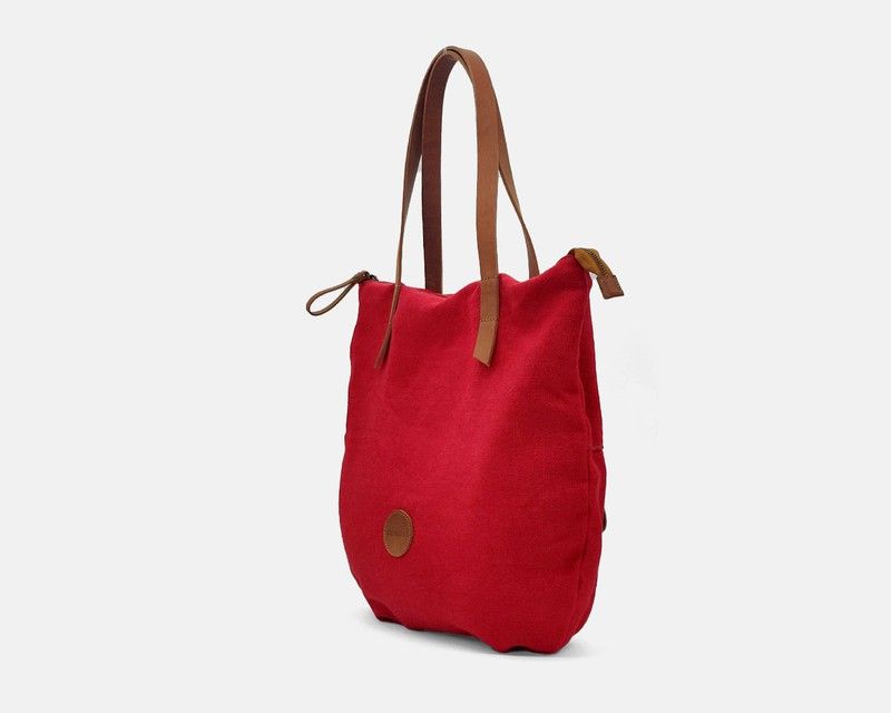 Bolso shopper CUIROTS de lino logotipo redondo