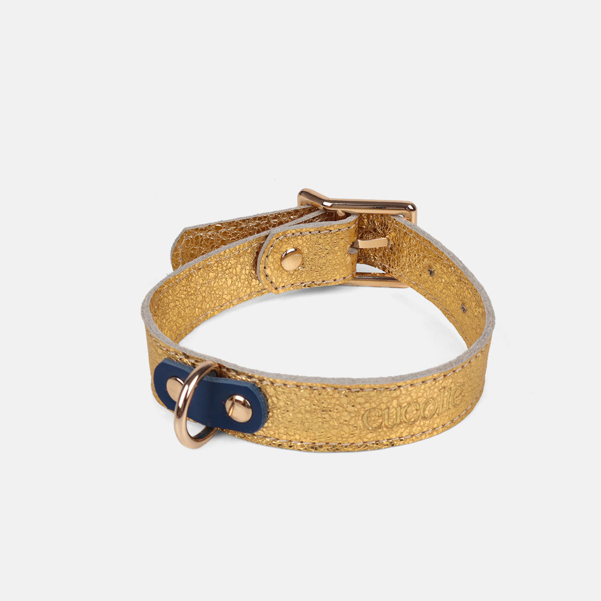 Collar Bimba M dorado-azul
