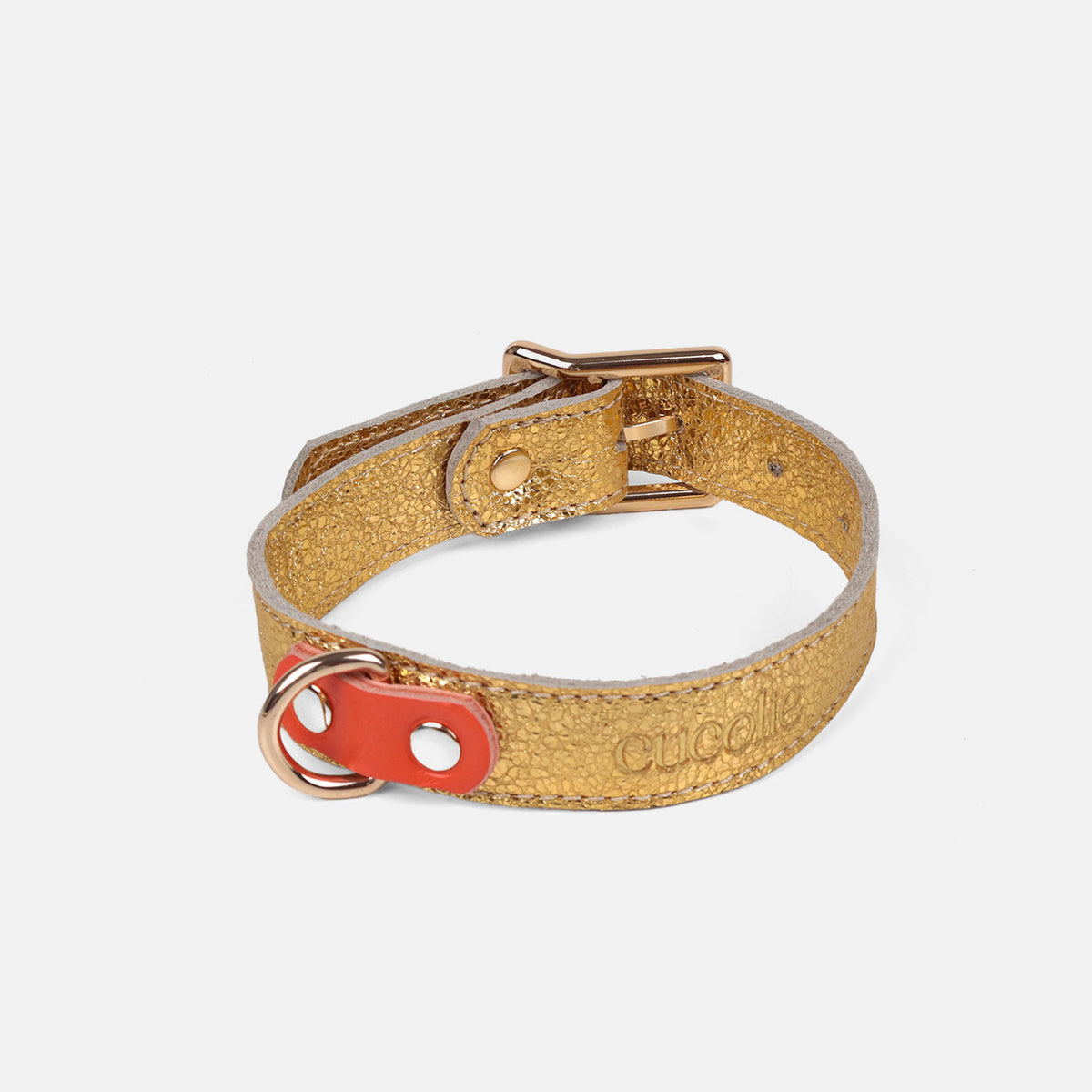 Collar Bimba M dorado-naranja
