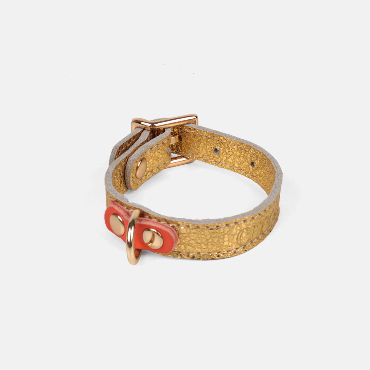 Collar Bimba S dorado-naranja