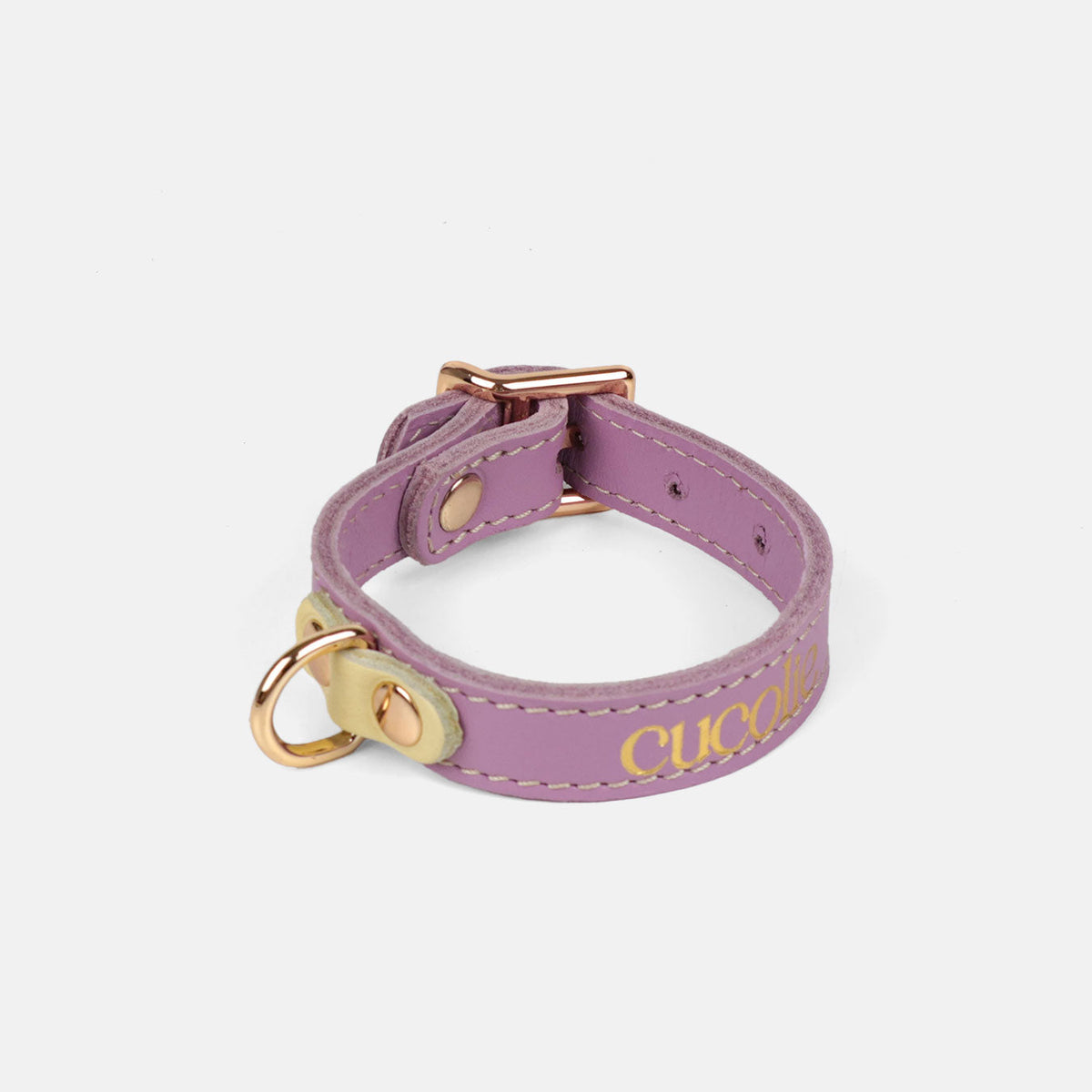 Collar Bimba S lila con detalle rosa