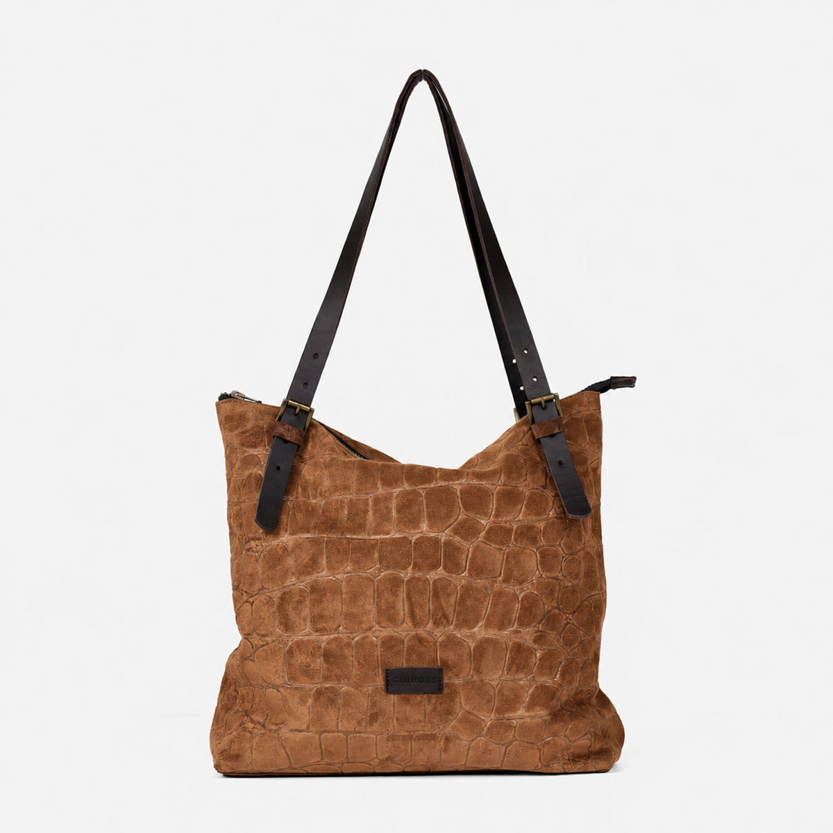 Shopper Coco de serraje en color camel