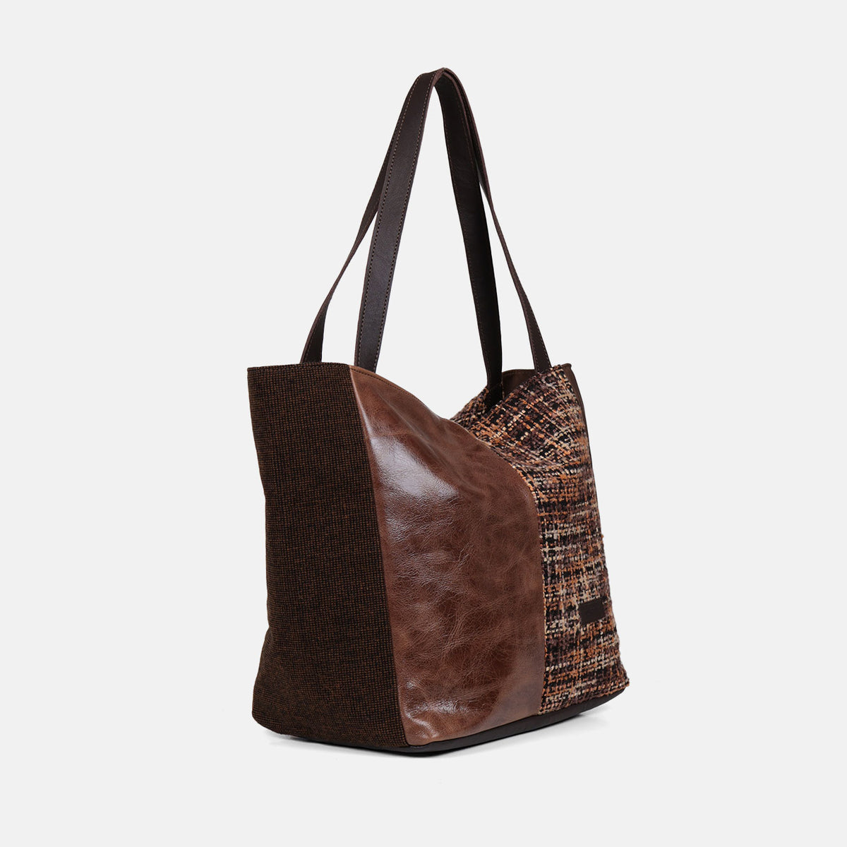 Shopper Tweed CUIROTS visto de lado