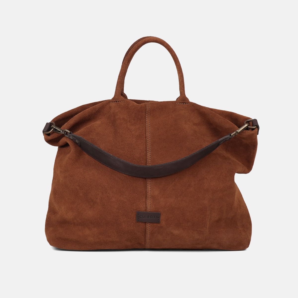 Bolso de mano grande Zoe de serraje CUIROTS